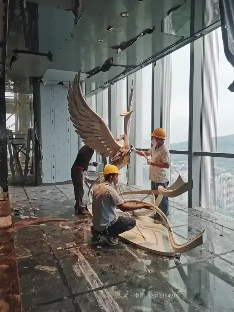 凤凰雕塑定制施工图2
