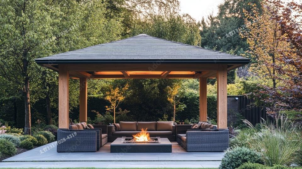 私人庭院凉亭设计图:从图纸到实景 私人庭院凉亭设计图:从图纸到实景