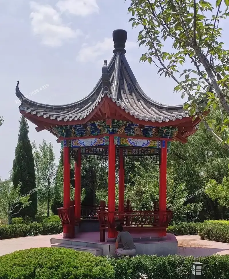 室外仿古铁艺凉亭落地难？这样做还原设计效果