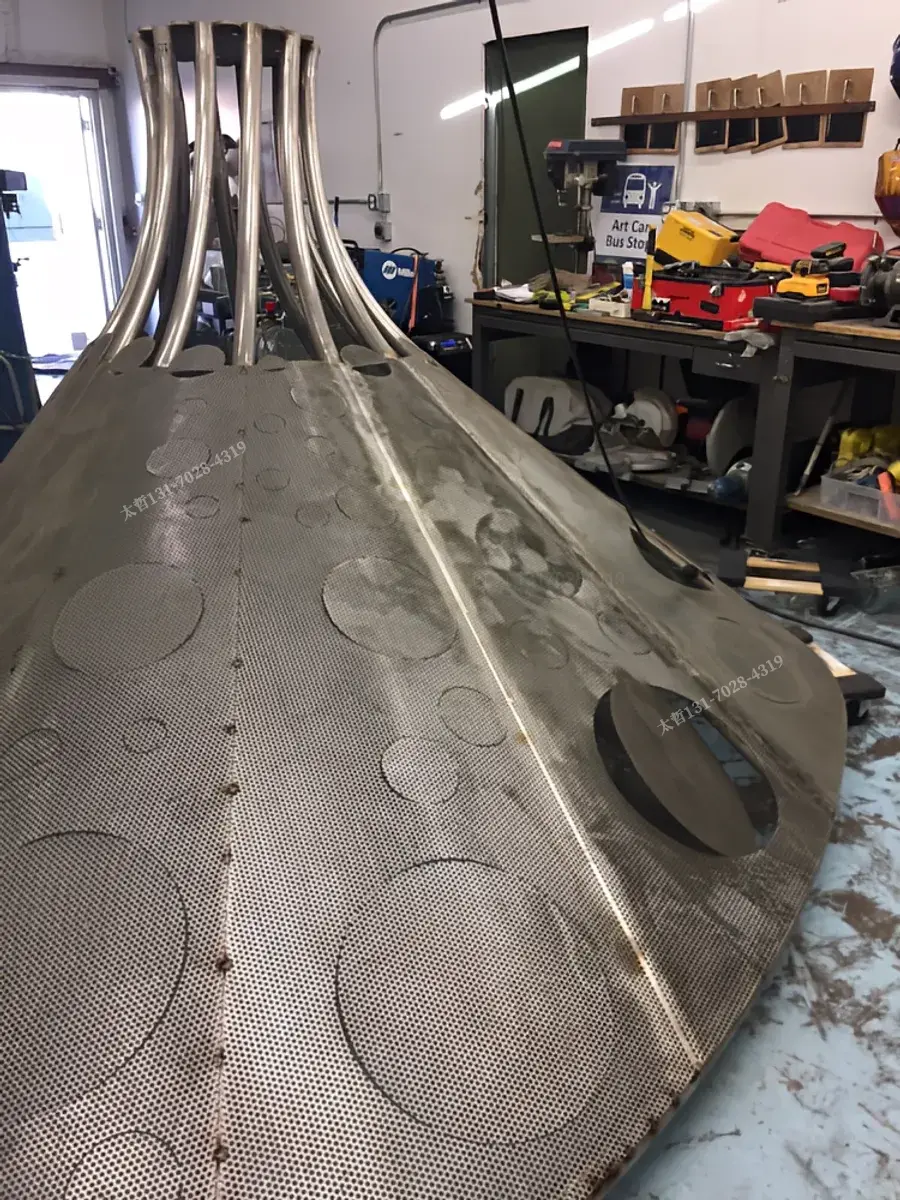 不锈钢廊架制作过程