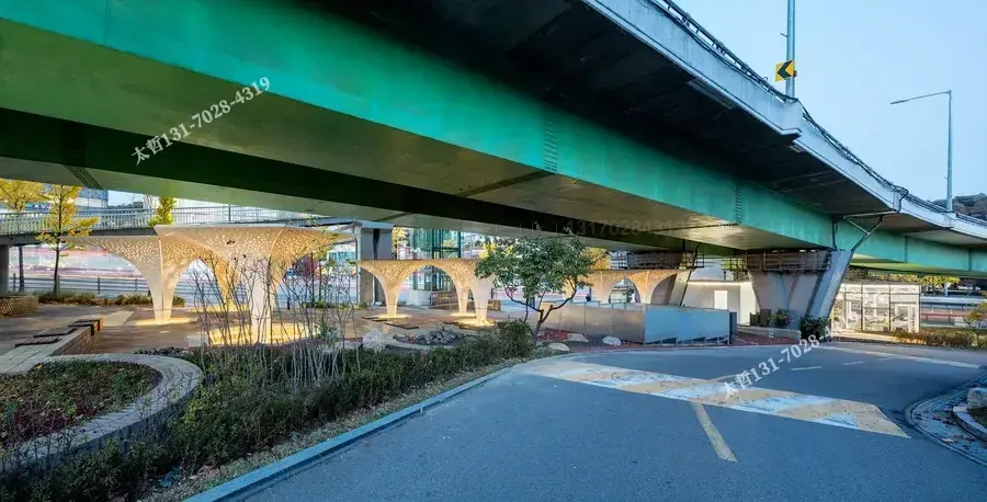 智能照明廊架远景图