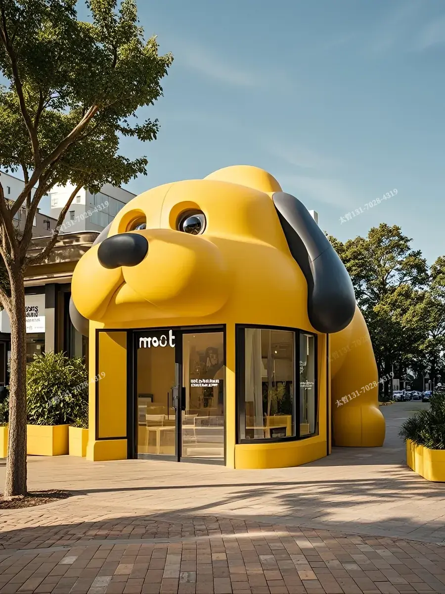 3d店铺门头灯光3个场景
