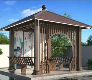 室外仿古铁艺凉亭落地难？这样做还原设计效果